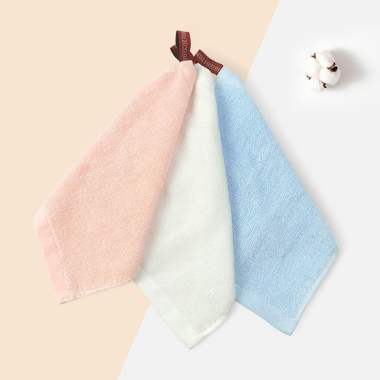 Small Square Towel, All Cotton 20 * 20, Kindergarten Pure Cotton Small Towel, Plain Hook, Hand Wipe Square Towel