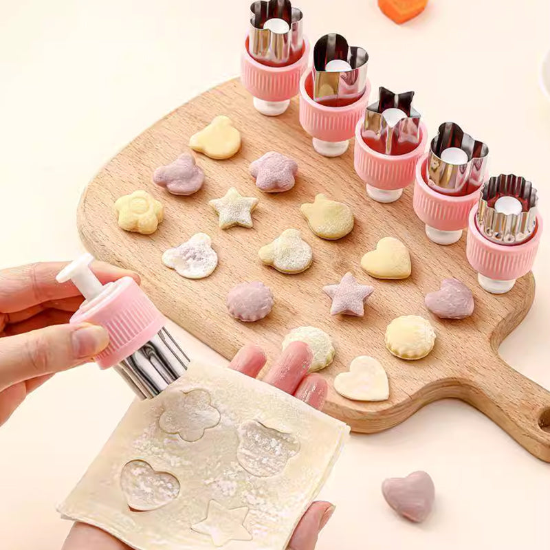 Kids' Veggie & Fruit Cutter Set: For Bento Lunch Decor & Cookie Stamping