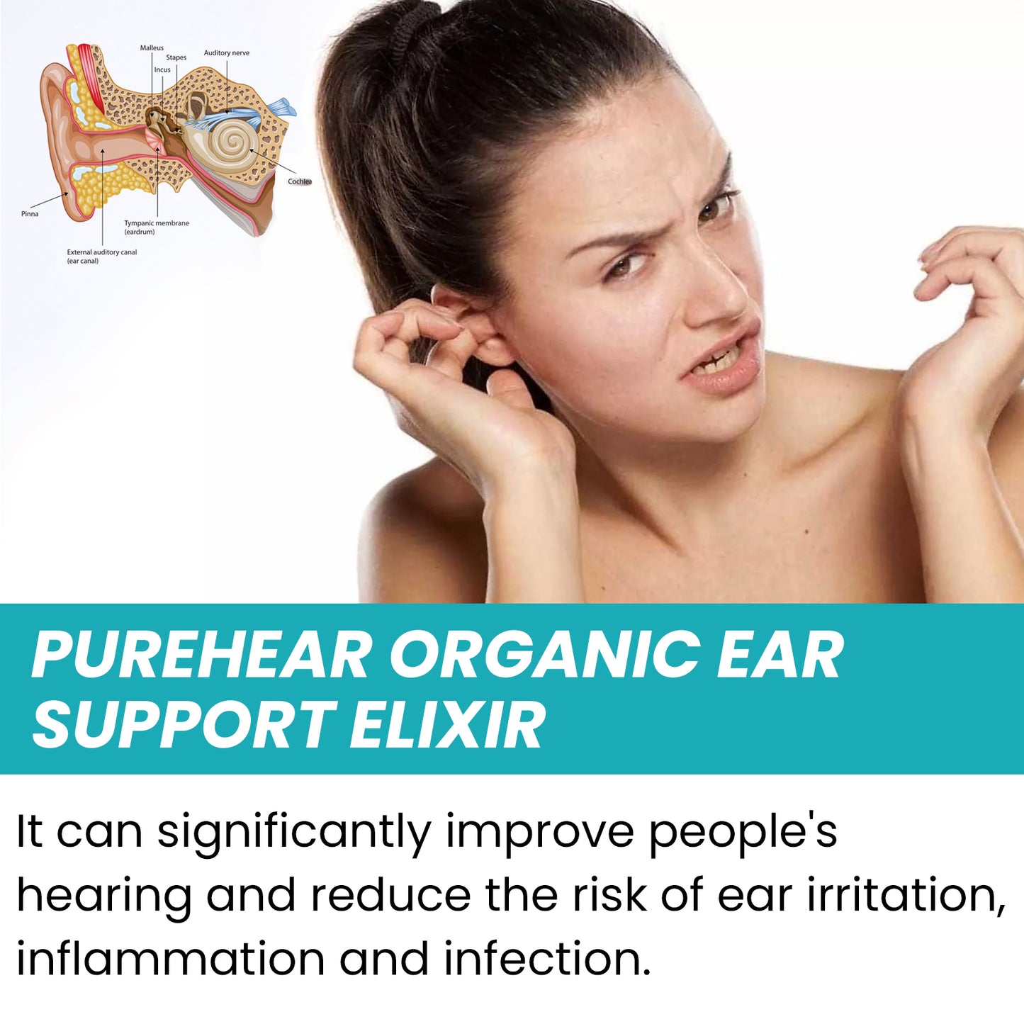 Organic Ear Protection For Ear Discomfort Clean Earwax Body Comfort Ear Massage Daily Care Drops